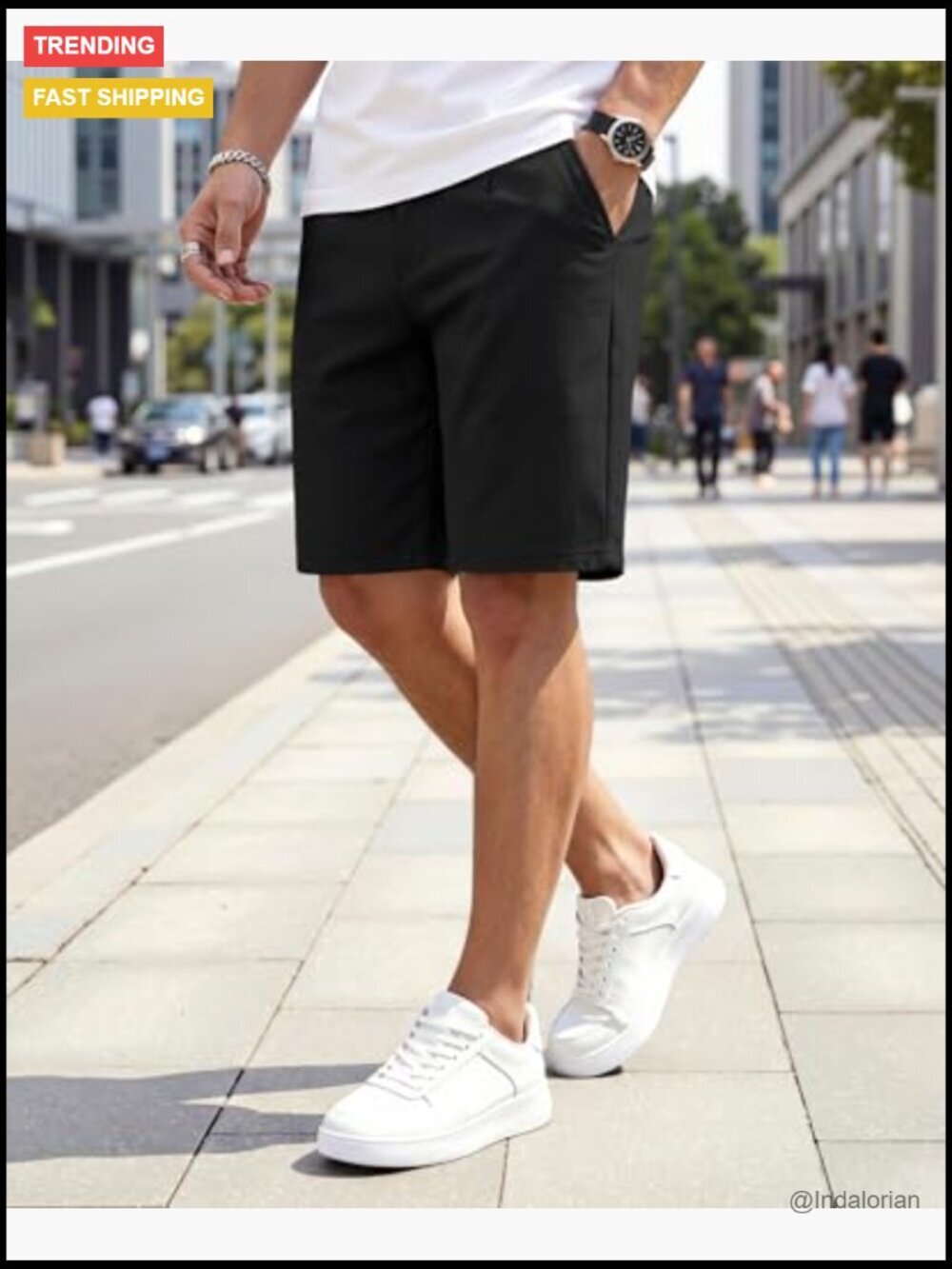 9" Stretch Lightweight Golf Shorts with Expandable Waist - Picture 3 of 7